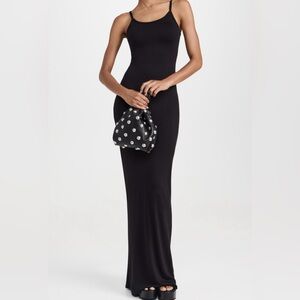 AFRM Black Sheath Maxi Dress Spaghetti Strap
